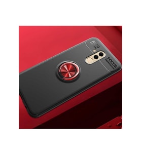 Huawei Mate 20 Lite Uyumlu Kılıf Zore Ravel Silikon Kapak (Siyah-Kırmızı)