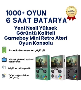 X6 Taşınabilir Retro Oyun Konsolu HD Görüntü 10000 Oyunlu Game Stick