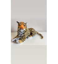 Sesli Kükreyen Leopar Peluş 40 cm (Kahverengi)