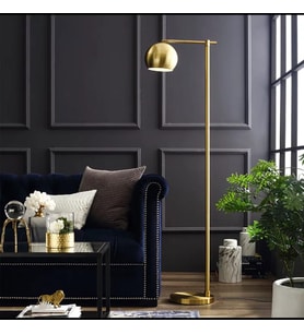 Rsylight Retro Metal Dekoratif Rustik Gold   Köşe Lambası Lambader Başlık Çap:20 cm (Altın)