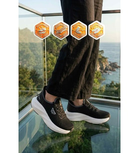 Walkway Bej Fileli Hafif Esnek Hafızalı Taban Unisex Spor Ayakkabı Flexnova G