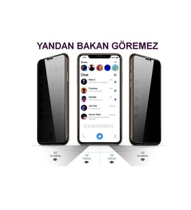 Iphone 14 Plus Hayalet Privacy Gizli Görünmez Tam Kaplayan Kırılmaz Cam Ekran Koruyucu