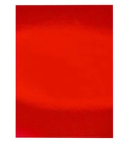Metalik Fon Kartonu 50X70 Kırmızı Rulo Şeklinde - 6 adet