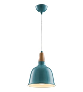 AVONNI AV-4100-A2-BTK-20 Turkuaz Boyalı Modern Avize E27 Metal Ahşap 20cm