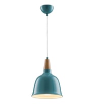 AVONNI AV-4100-A2-BTK-20 Turkuaz Boyalı Modern Avize E27 Metal Ahşap 20cm