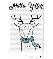 Sevimli Geyik İle Mutlu Yıllar Puzzle 240 Parça Yapboz