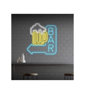 BAR Yazılı ve Şekilli Neon Tabela