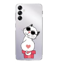 PrintiFy Samsung Galaxy S24 FE ile Uyumlu Kamera Korumalı Kapak Coolcat Tasarımlı Şeffaf Kılıf