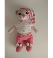Süslü Ayıcık Amigurumi Organik Oyuncak