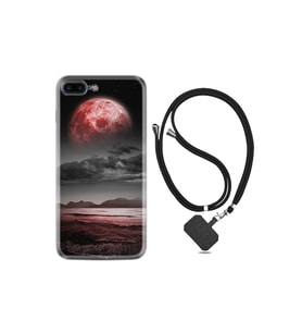 Iphone 7 8 Plus Uyumlu Kılıf Ipli Boyun Askılı Desenli Silikon Red World 1836