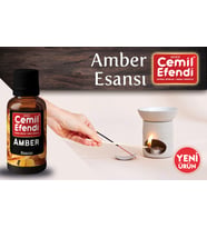 Cemilefendi Uçucu Yağ Amber Esans Tütsü, Buhurdanlık 10 ML