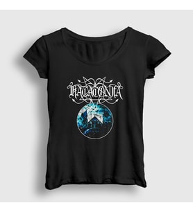 Presmono Kadın Siyah Haunted House Katatonia T-Shirt 403089tt