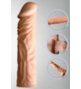 Özel Tasarım Penis Kılıfı 6 CM Uzatmalı Damarlı