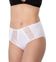 BEYAZ MI Emay 1445 Modal Cotton Yüksekbel Dantelli Külot