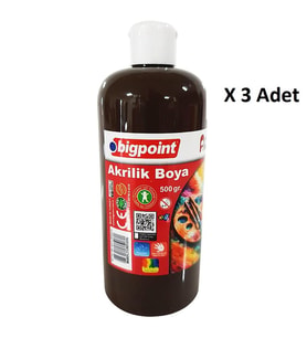 Bigpoint Akrilik Boya 500 gram Kahverengi x 3 Adet