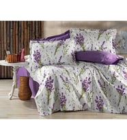 Çift Kişilik Nevresim Takımı mor desenli 240 x 260 AlenaNM412