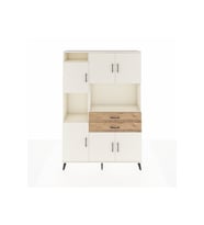 Arges Dolap 8 Raflı 2 Çekmeceli 6 Kapaklı 132x30x195 Aytaşı-Aytaşı/Çam