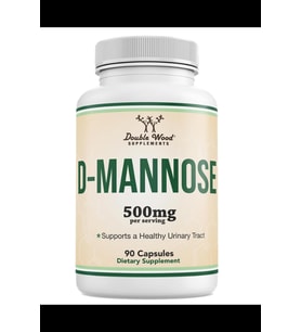 Double Wood D Mannose 500mg 90 Capsules (D-Mannose for Urinary Tract Health and Bladder Lining 3735 (Renksiz)