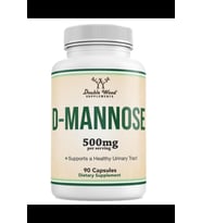 Double Wood D Mannose 500mg 90 Capsules (D-Mannose for Urinary Tract Health and Bladder Lining 3735 (Renksiz)