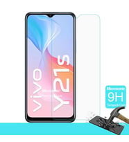 Microsonic Vivo Y21s Tempered Glass Cam Ekran Koruyucu (Renksiz)