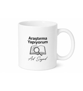 Araştırma Yapıyorum Yazılı Baskılı Kupa Bardak Hediye Porselen Mug
