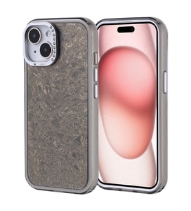 Apple iPhone 15 Uyumlu Kılıf Taşlı Tasarımlı Zore Kapi Kapak (Siyah)