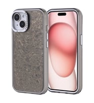 Apple iPhone 15 Uyumlu Kılıf Taşlı Tasarımlı Zore Kapi Kapak (Siyah)