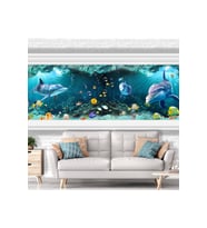 Dreamwall Duvar Akvaryumu Desenli Isı Ve Ses Yalıtımlı Sağlıklı Tekstil Duvar Kağıdı (Çok Renkli)