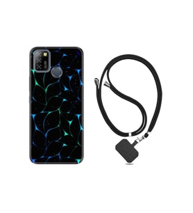 Infinix Smart 5 Kılıf Silikon Desen Boyun Askılı Naif Çizgiler 1680