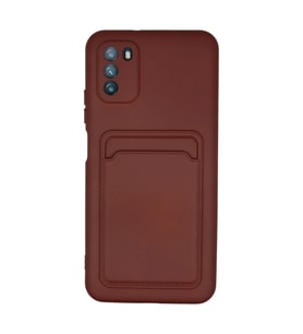 Xiaomi Pocophone M3 Kılıf Kelvin Kartvizitli Silikon - Bordo