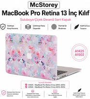 MacBook Pro Retina 13 İnç Kılıf A1425 A1502 Uyumlu Çiçek Desenli Sert Kapak Hard Case İnce Hafif Laptop Koruyucu Flower 18