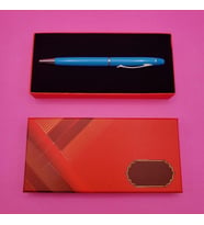 Metal Turkuaz Kalem Dekoratif Hediyelik