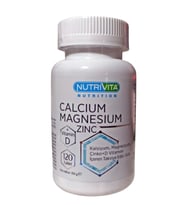 Nutrivita Nutrition Calcium Mağnesium Zinc Vitamin D 120 Tablet skt 01.2024