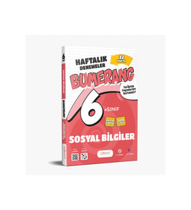 Günay Yayınları GÜNAY YAYINLARI 6. SINIF BUMERANG SOSYAL BİLGİLER 32 HAFTALIK DENEMELER (GÜNCEL MÜFREDAT) (Çok Renkli)