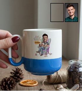 Kişiye Özel Karikatürlü Cat Dad Kedi Babası Kupa Bardak Pro Babalar Günü Hediyesi