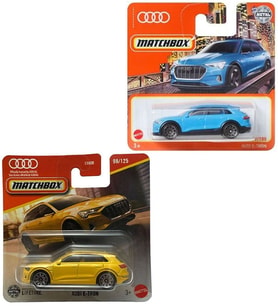 2 Araç Set - Matchbox Audi E-Tron Sarı & Mavi (1/64)