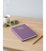 Lizy Süet Dokulu Çizgili Defter – Günlük ve Not Defteri / 14x20 cm/ 168 Yaprak (Mor)