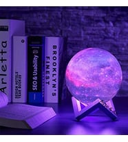 Kişiye Özel Dekoratif Ayaklı  3D Galaksi Gece lambası 15cm