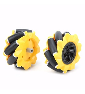 48mm Omni Mecanum Tekerlek Çifti 45 Derece Açılı 9 Roller 1:48