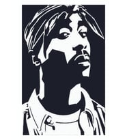 Tupac Temalı Retro Ahşap Poster