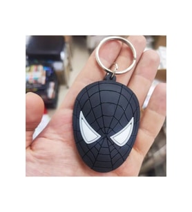 Örümcek Adam Siyah Spiderman Figür Çift Taraflı Anahtarlık Çanta süsü Aksesuar (Çok Renkli)