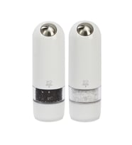 Peugeot Alaska Pilli Karabiber ve Tuz Değirmen Seti 17 Cm Beyaz