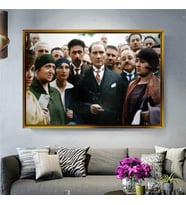 Altın Çerçeveli dekoratif tablo l1271 (Gold)