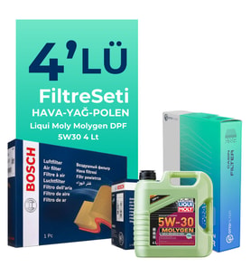BOSCH Lancia Ypsilon 0.9 Benzin Filtre Bakım Seti Liqui Moly Motor Yağlı (2011-2013) 4 Lü