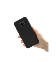 Xiaomi Redmi Note 9 Pro Kılıf Kamera Korumalı Silikon Rubber Arka Kapak (Siyah)