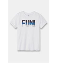 ERKEK ÇOCUK FUN SMİLE DEĞİŞEN PULLU KISA KOL TİŞÖRT (Beyaz)