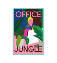 Office Jungle – Ofis Ormanı Temalı Eğlenceli Hediye Not Kartı ve Kartpostal  10×15 cm (Sarı-Yeşil-Kahverengi-Beyaz)