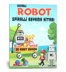 Sevimli Robot Boyama Kitabı