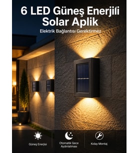 Bahçe Aydınlatması Solar Güneş Enerjili Dekoratik Led Işıklı Lamba