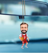 Kişiye Özel Basketbolcu Tasarımlı Karikatür Araba Dikiz Ayna Süsü 98